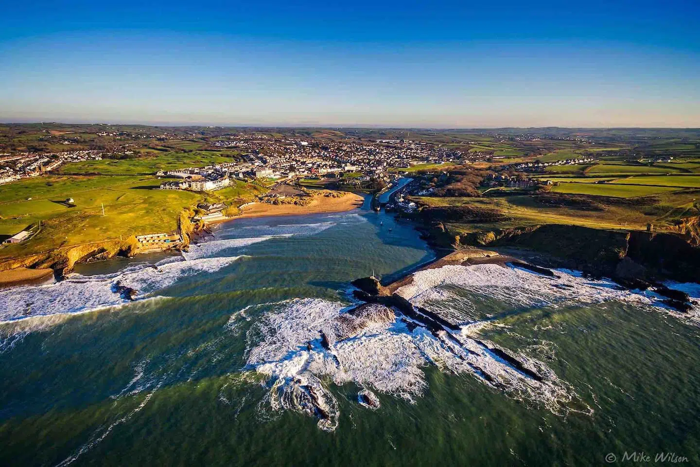 Summerleaze beach from the sky